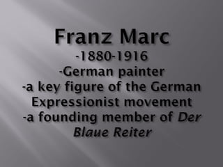 Franz Marc PowerPoint   pdf