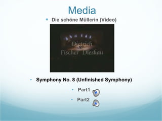Media Die schöne Müllerin (Video) Symphony No. 8 (Unfinished Symphony) Part1 Part2