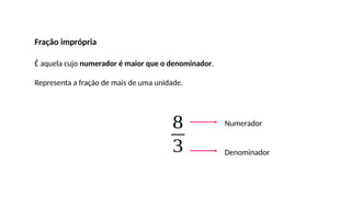 Fração - Classificação (Própria, imprópria, aparente, mista).pptx