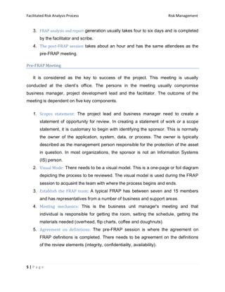 Facilitated Risk Analysis Process - Tareq Hanaysha | PDF