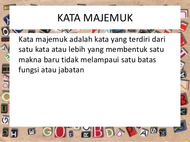 Frasa dan kata majemuk
