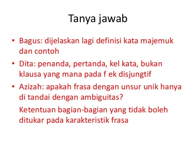 Frasa dan kata majemuk