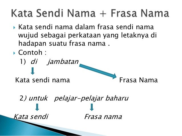 Contoh Kata Frasa Sendi Nama - Contoh 36