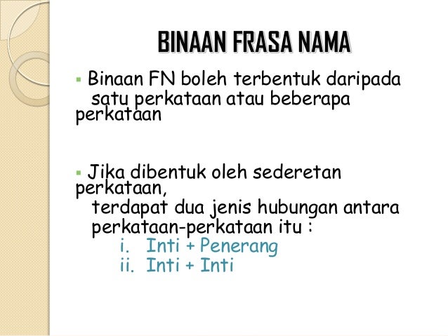 Contoh Binaan Frasa Sendi Nama - Job Seeker