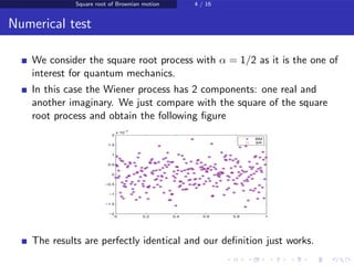 Quantum mechanics and the square root of the Brownian motion | PDF