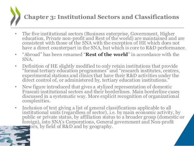 Decision tree for sectoring institutional classification
BE Business enterprise sector
HE Higher education sector
GOV Gove...