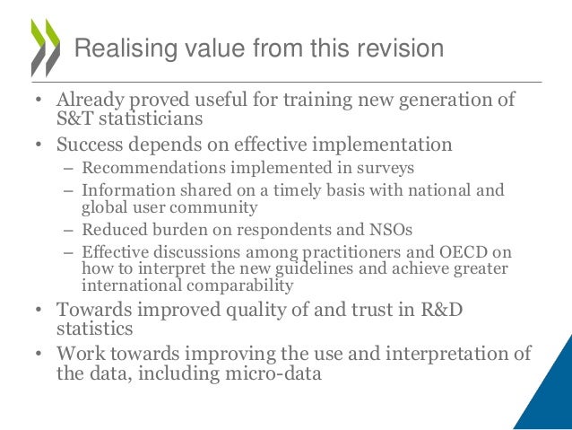 • Frascati webpage fully revamped
• Links to all relevant Frascati resources
• …including Frascati Community space for R&D...