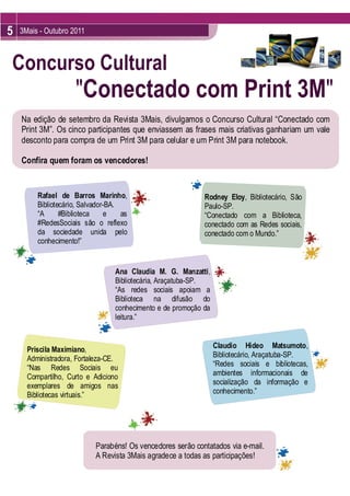 Concurso Cultural "Conectado com a Print 3M