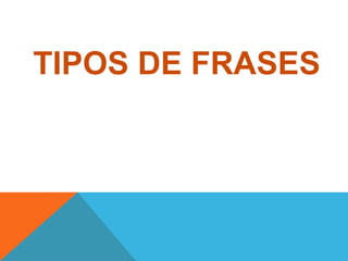 TIPOS DE FRASES
 