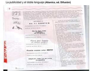 La publicidad y el doble lenguaje   ( Abanico,  ed. Difusión) 