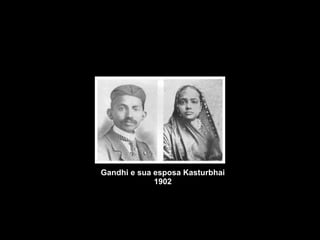 Gandhi e sua esposa Kasturbhai 1902  