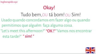 Frases básicas em inglês.