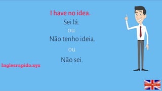 Frases básicas em inglês.