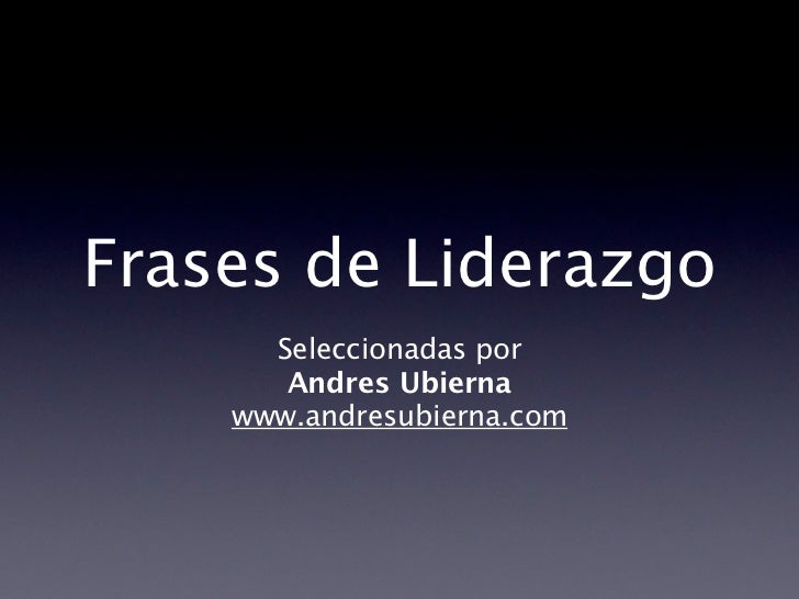 Frases Liderazgo