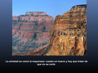 La amistad es como la mayonesa: cuesta un huevo y hay que tratar de
que no se corte
 