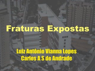 Fraturas Expostas

  Luiz Antônio Vianna Lopes
    Carlos A S de Andrade
 