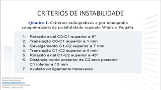 CRITERIOS DE INSTABILIDADE
 