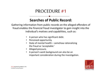Fraud Report Police Process Fraud Investigation Process And Procedures | PPTX