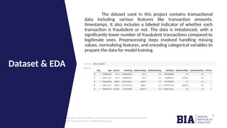 Fraud Analysis of Transactions: Identifying and Mitigating Risks | PPTX