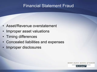 Bank Fraud & Data Forensics | PPTX