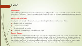 Check Kiting Object Lesson Fraud in bank | PPTX