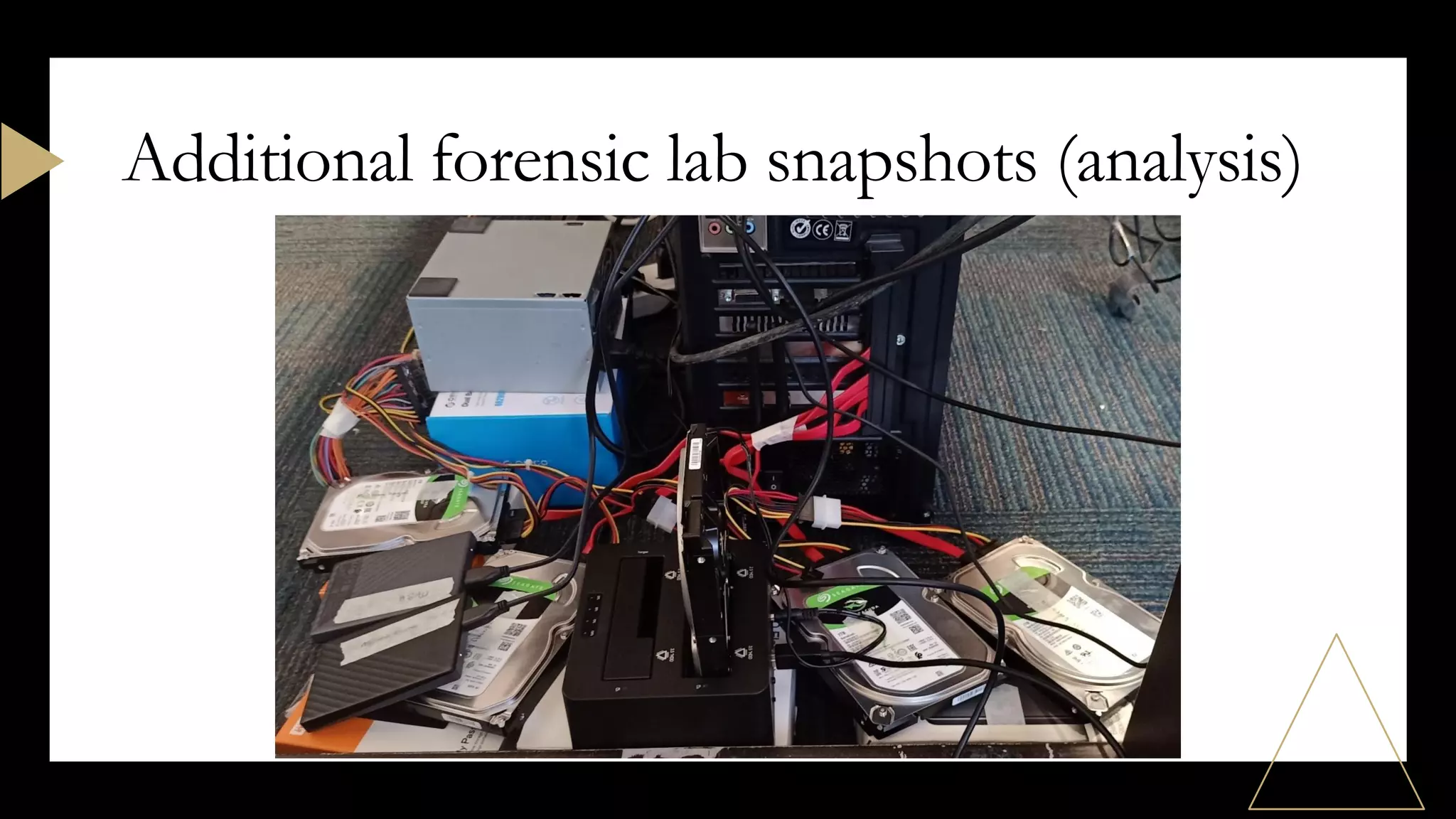Additional forensic lab snapshots (analysis)
 