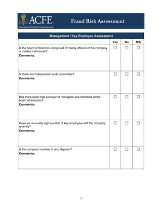 Fraud risk assessment | PDF