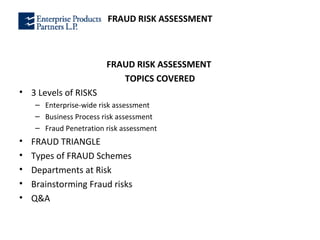 Assessing Fraud Risk Fraud risk assessment | PPT