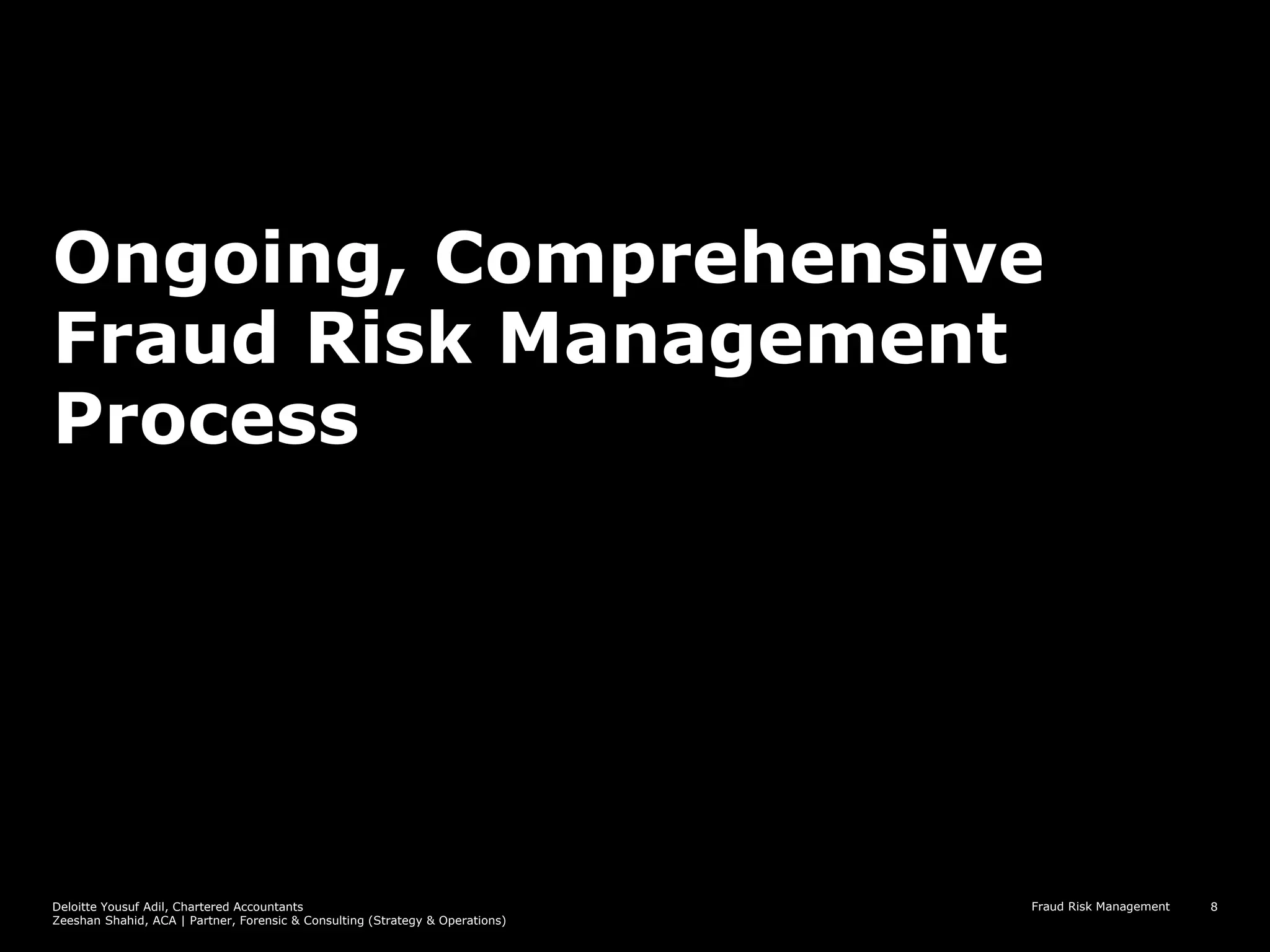 Fraud Risk Management - High Level Perspective for the Board of ...