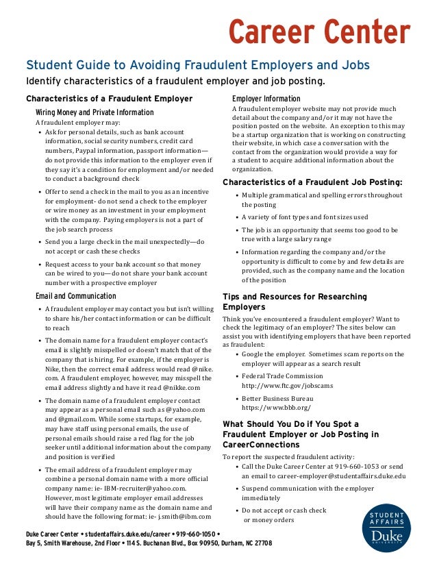 Duke Career Center Resume Duke Career Center Resume