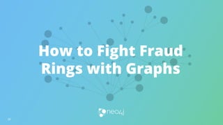 How to Fight Fraud
Rings with Graphs
18
 