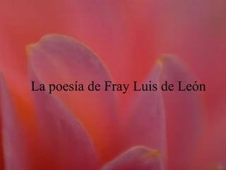 La poesía de Fray Luis de León 