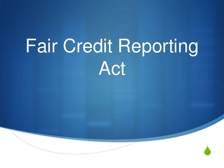 fair credit reporting act and personal The fair credit reporting act (fcra) is the act that regulates the collection of of the personal information contained in the files of the credit reporting agencies. fair credit reporting act and personal The fair credit reporting act (fcra) is the act that regulates the collection of of the personal information contained in the files of the credit reporting agencies.
