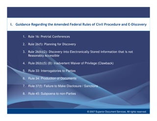 Federal Rules of Civil Procedure and Evidence Lifecycle Management | PPT