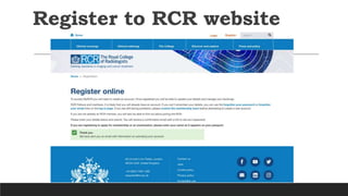 Register to RCR website
 