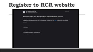 Register to RCR website
 