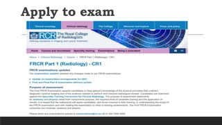 Apply to exam
 