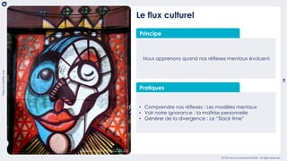 18
Thereisabetterway
OCTO Part of Accenture © 2020 - All rights reserved
Le flux culturel
Principe
Nous apprenons quand nos réflexes mentaux évoluent.
Pratiques
• Comprendre nos réflexes : Les modèles mentaux
• Voir notre ignorance : la maîtrise personnelle
• Générer de la divergence : Le “Slack time”
london by MB under CC BY-2.0
 