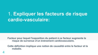 les facteurs de risque cardiovasculaire | PPTX