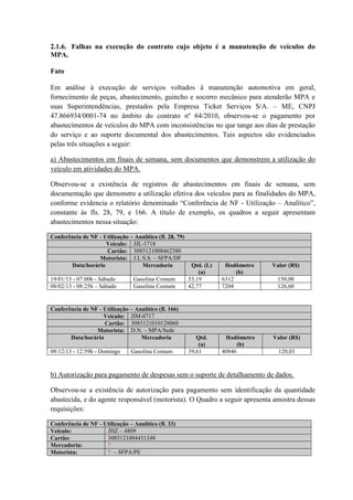 Caso Girleide Relatorio CGU Ministerio da Pesca e Agricultura - SERMATEC e  Outras