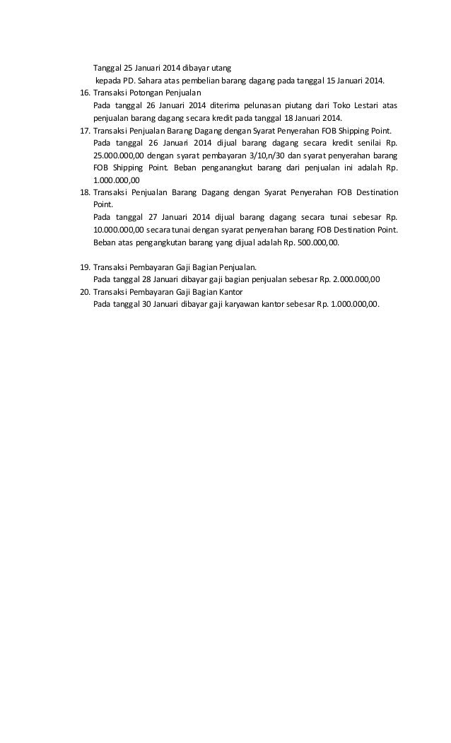 Contoh Jurnal Umum Persediaan Barang Dagang - Brottrune