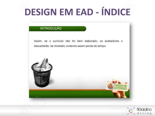 DESIGN EM EAD - ÍNDICE
 