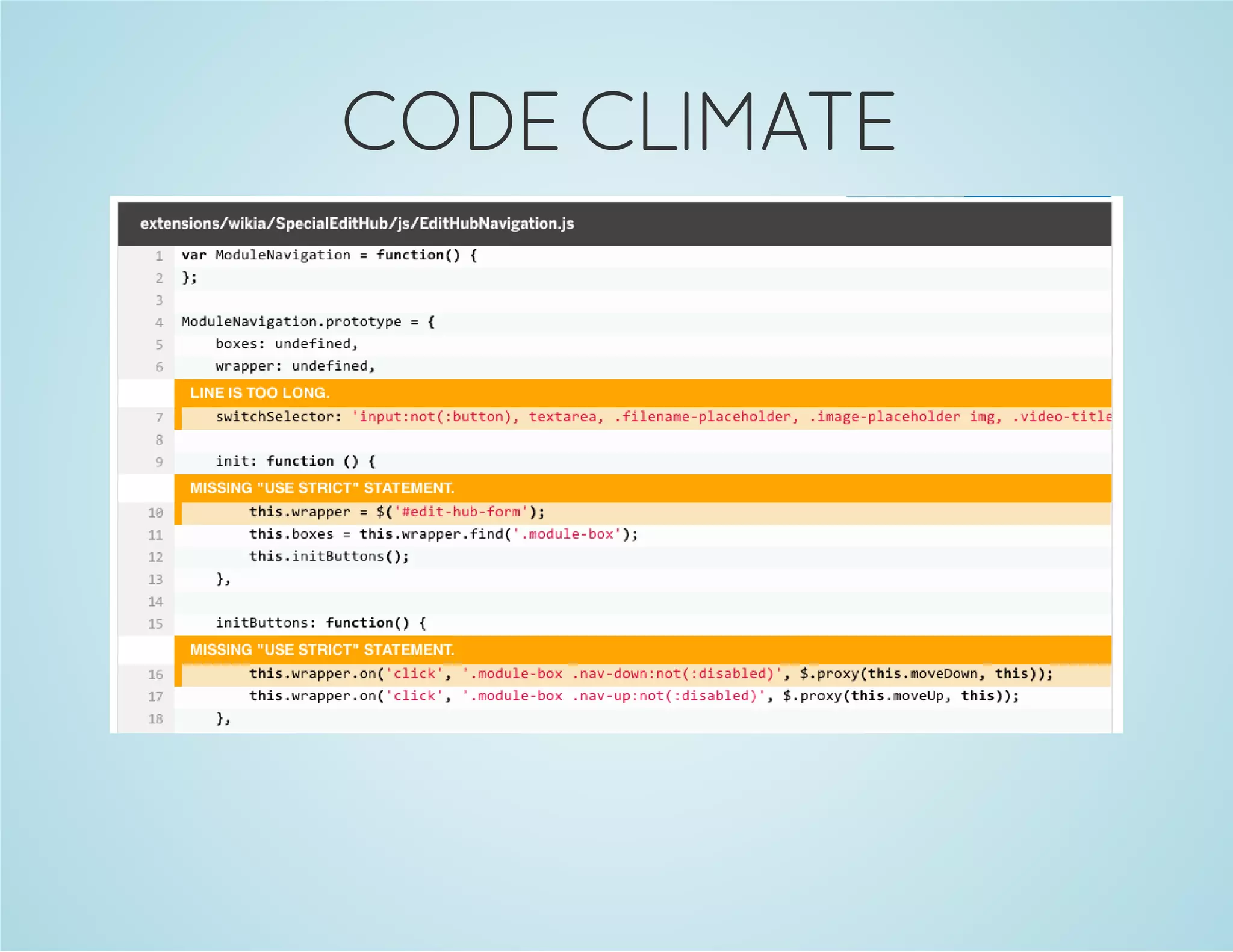 CODE CLIMATE
 