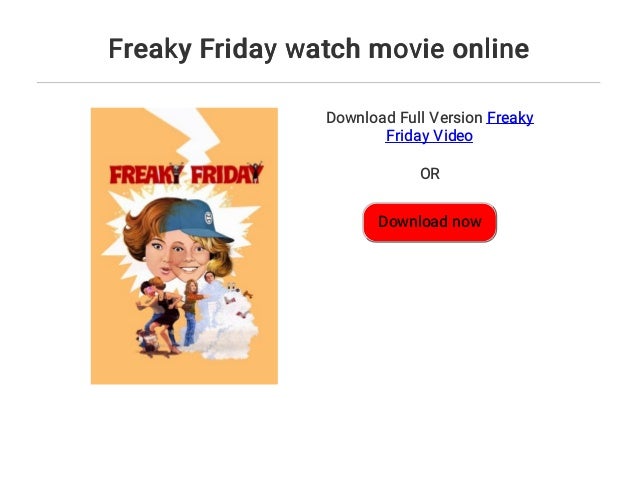 Freaky Friday Watch Movie Online
