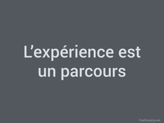 FredCavazza.net
L’expérience est
un parcours
 