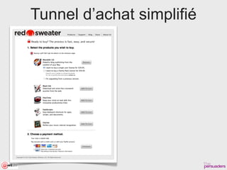 Tunnel d’achat simplifié
 
