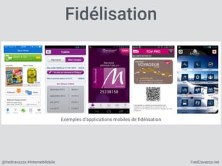 @fredcavazza #InternetMobile FredCavazza.net
Exemples d’applications mobiles de ﬁdélisation
Fidélisation
 