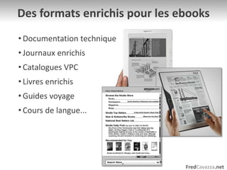Des formats enrichis pour les ebooksDocumentation techniqueJournaux enrichisCatalogues VPCLivres enrichisGuides voyageCours de langue...