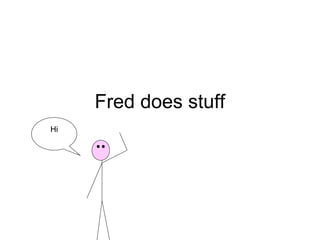 Fred does stuff
Hi
 