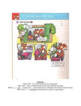 Freddy And The Bird - Young Learner's Speaking Activity